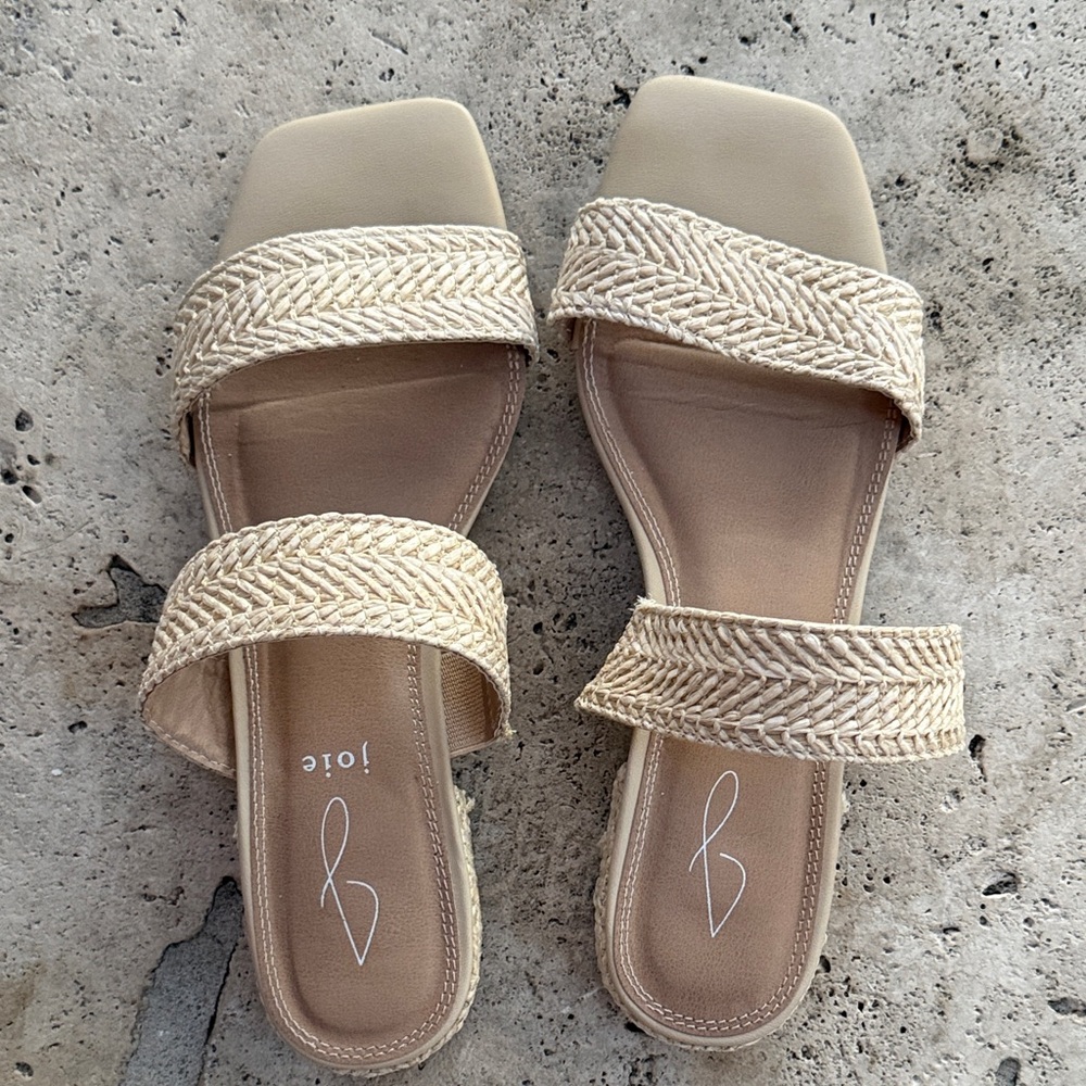 Joie Natural Raffia Sandals